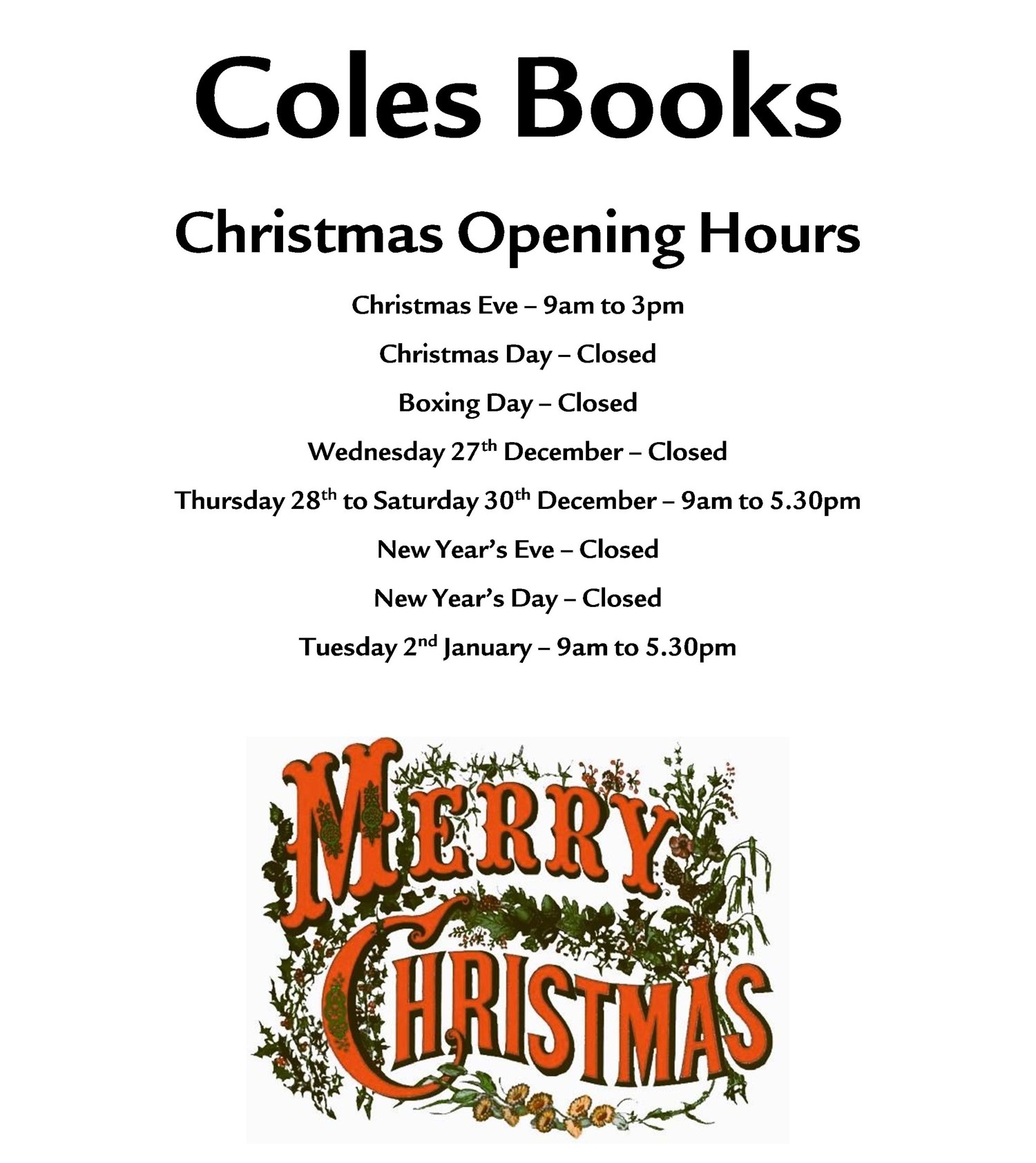 Christmas & New Year at Coles Books 2023 Tales from Coles